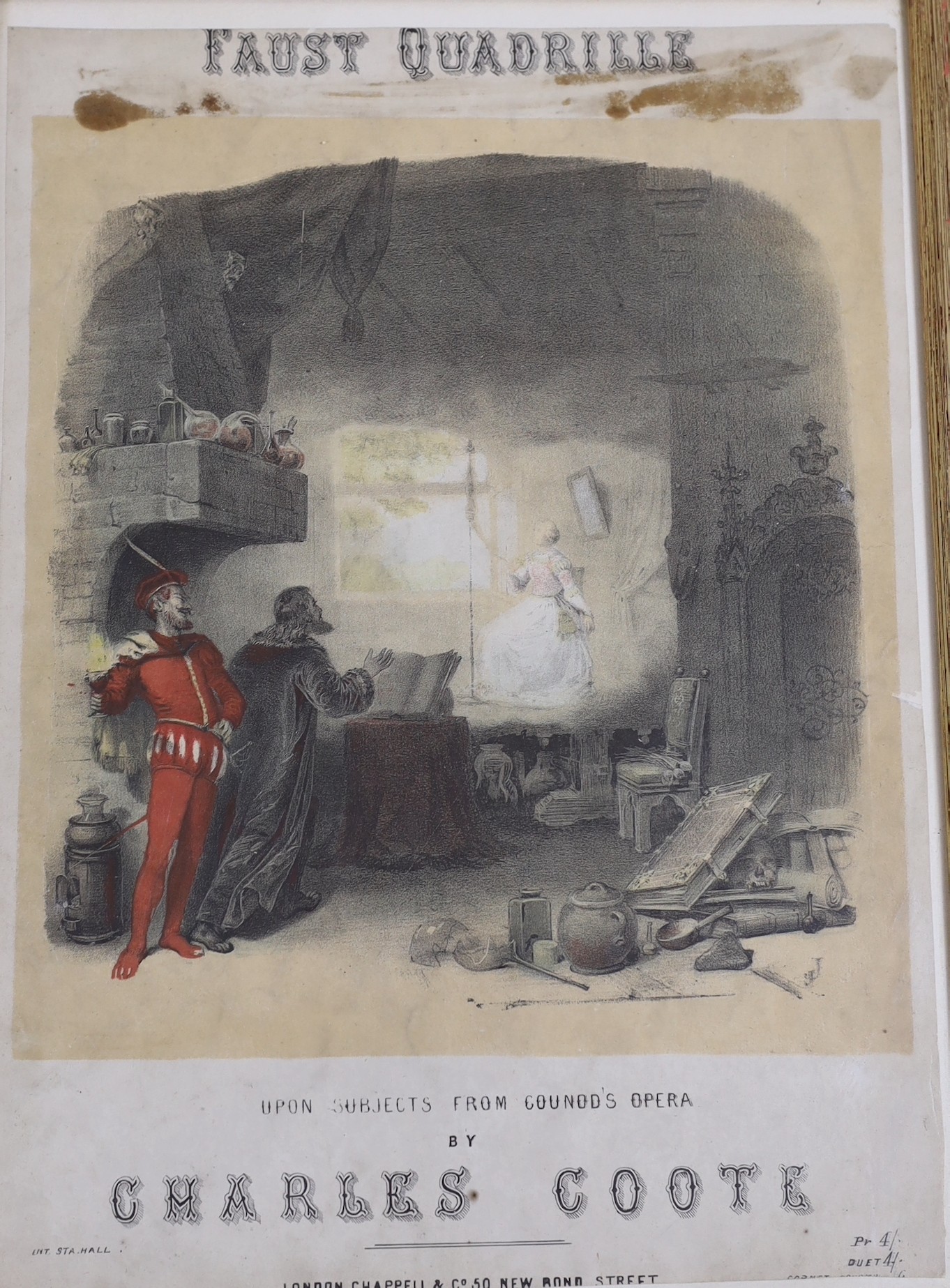 Four assorted Victorian music / play bills, Cyrus Dare 'I Want My Mumma', 'Manteaux Noirs', 'The Paul-Y-Toole-Why-Technic' and 'Faust Quadrille', approximately 33 x 24cm